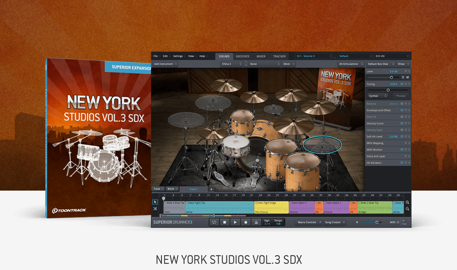 Toontrack New York Studios Vol. 3 SDX Expansion